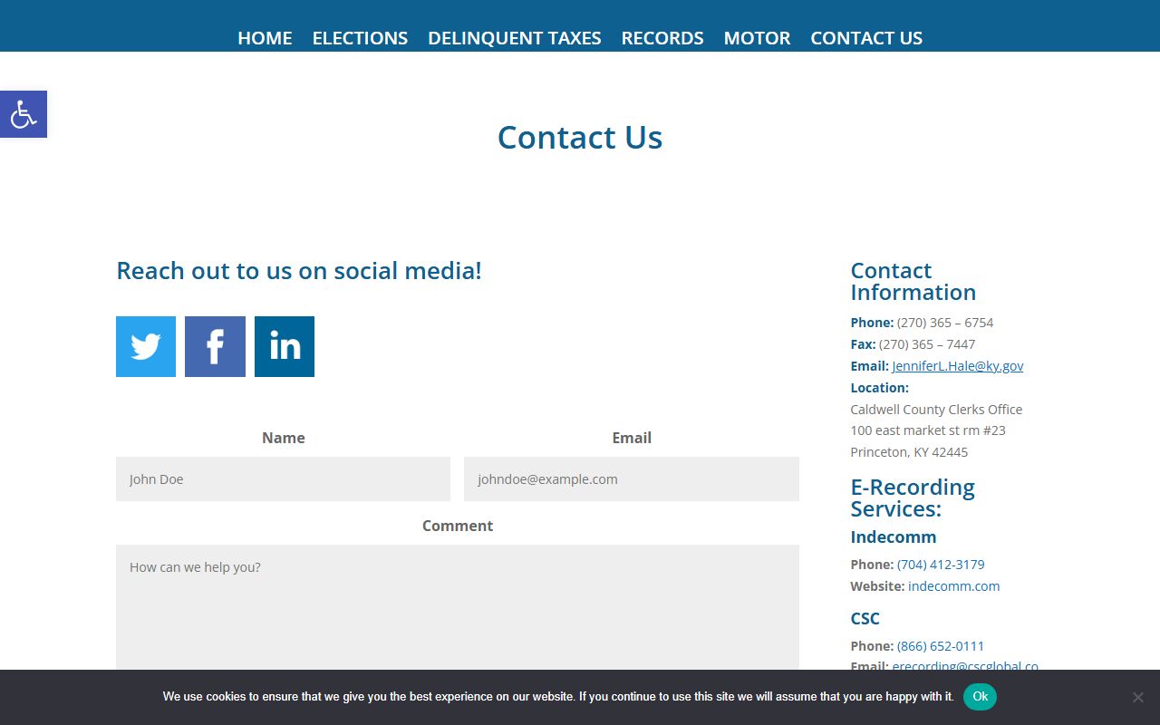 Caldwell County Clerk office