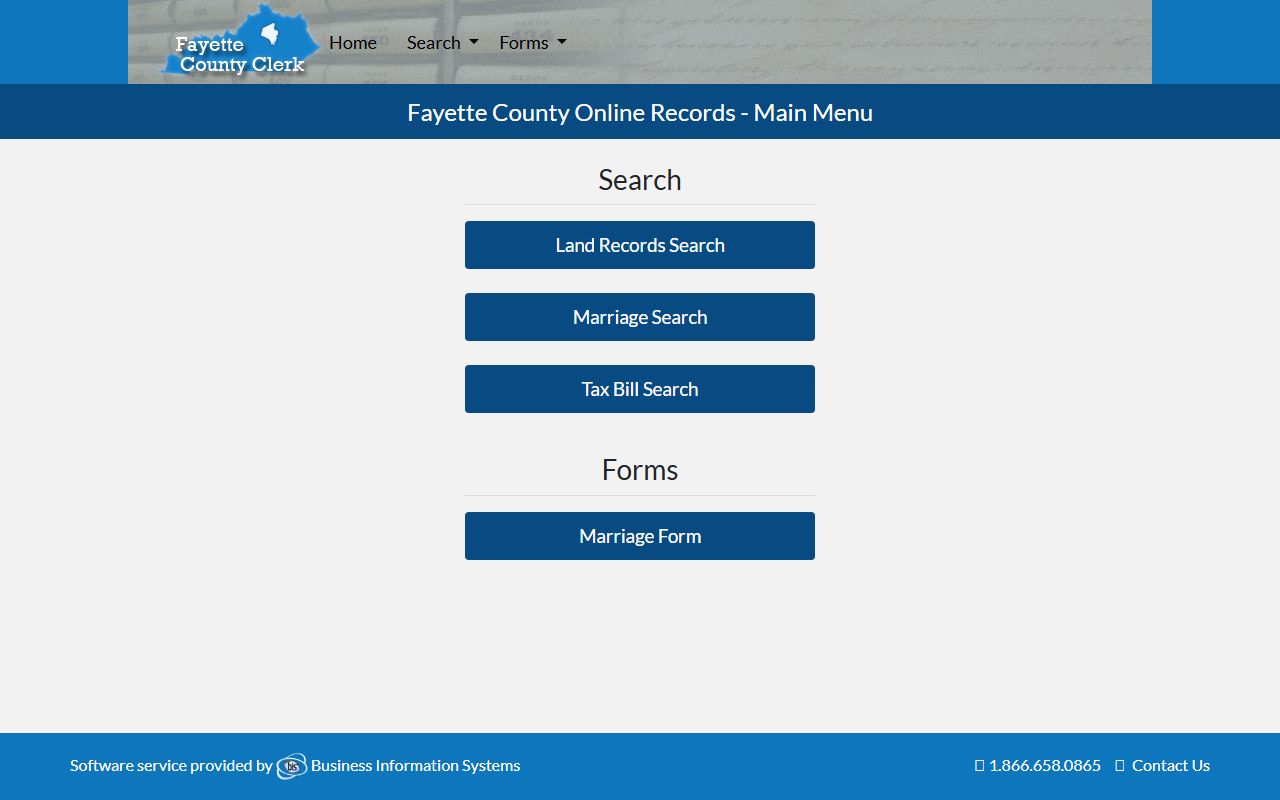 Fayette County Clerk land records search system