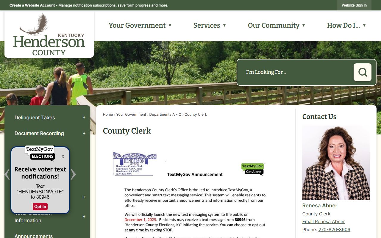 Henderson County Clerk office