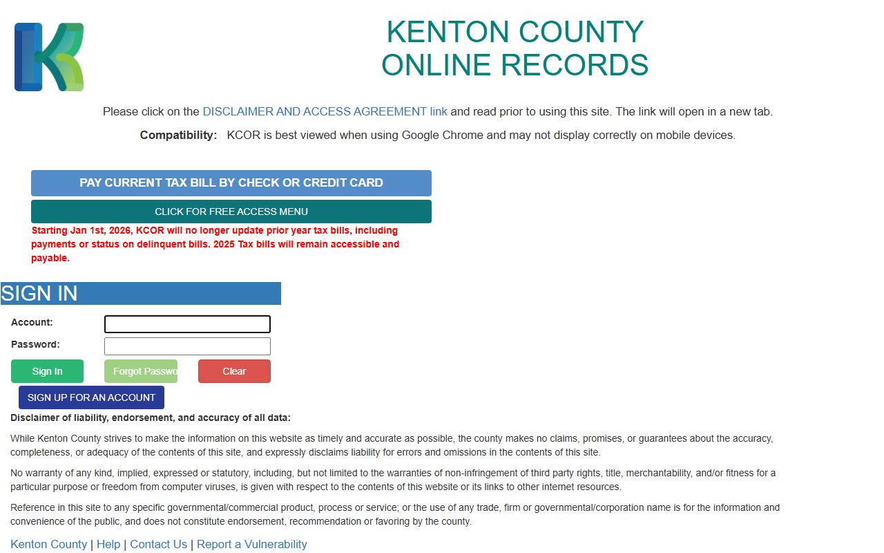 Kenton County Online Records portal for people search